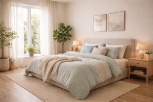 découvrez nos conseils déco pour créer une chambre apaisante, propice à la détente et au sommeil, avec des astuces pour choisir les couleurs, les matériaux et l'ambiance idéale.