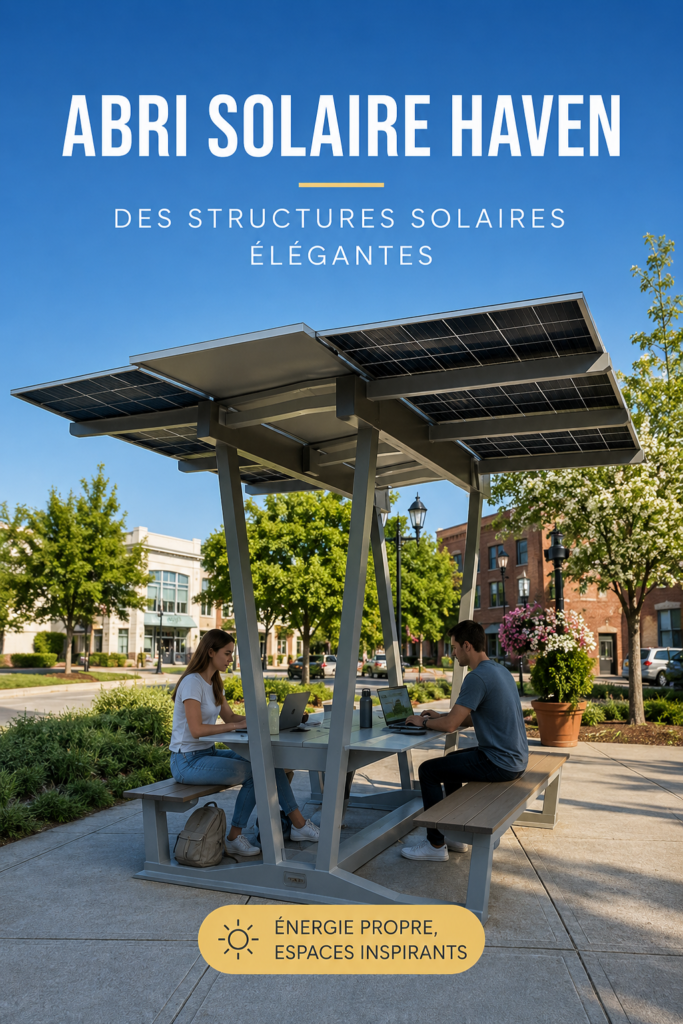Un élégant abri solaire dans un jardin bien entretenu, offrant de l'ombre et un espace accueillant.