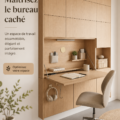 Bureau escamotable élégant dans un intérieur moderne