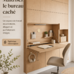 Bureau escamotable élégant dans un intérieur moderne