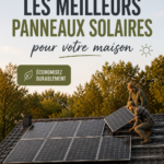 Panneaux solaires installés sur un toit de maison moderne