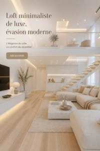 Un loft minimaliste moderne avec une décoration élégante et épurée.