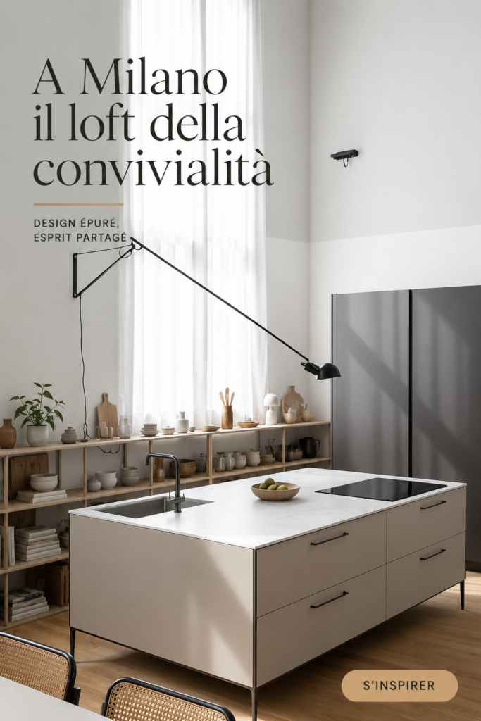 Loft contemporain à Milan, avec un design chaleureux favorisant la convivialité
