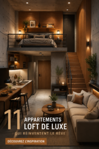 Un loft de luxe avec une décoration moderne et contemporaine