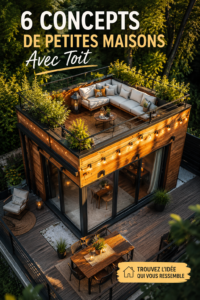 Maison moderne avec terrasse sur le toit offrant une vue dégagée