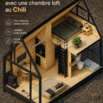 Mini maison de 23m2 au Chili avec chambre loft