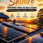 Installation de panneaux solaires modernes sur une maison autonome