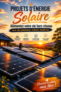 Installation de panneaux solaires modernes sur une maison autonome