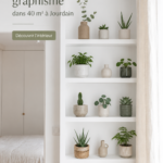 Décoration intérieure moderne et épurée d'un appartement de 40 m² à Jourdain