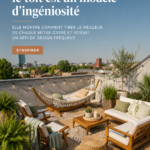 Rooftop aménagé en espace convivial avec des plantes et des sièges confortables