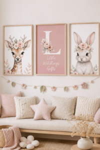 Un aperçu des créations artisanales de Little Wildlings sur Etsy, comprenant des accessoires faits main et décorations originales.