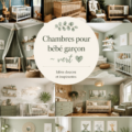 Une chambre de bébé garçon avec des décorations vertes apaisantes