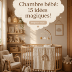 Chambre de bébé décorée avec des couleurs douces et un lit confortable.