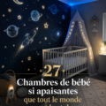 Chambre de bébé apaisante avec couleurs douces et décoration chaleureuse
