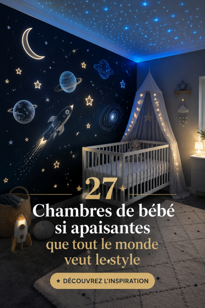 Chambre de bébé apaisante avec couleurs douces et décoration chaleureuse