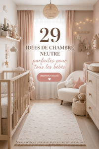 Chambre de bébé décorée dans des tons neutres, créant une atmosphère apaisante.