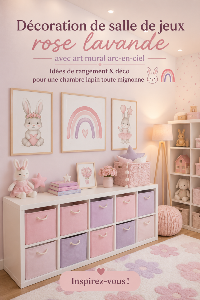 Chambre d'enfant décorée avec des couleurs pastel et des éléments ludiques