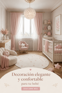 Chambre de bébé élégante et confortable avec des couleurs apaisantes.