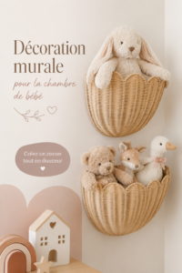 Mur de chambre de bébé décoré de manière créative avec des illustrations douces