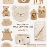 Decor de nursery apaisante avec des teintes neutres et des textures naturelles