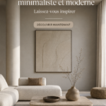 Un salon aux lignes épurées et décor minimaliste, illustrant le design moderne et apaisant.