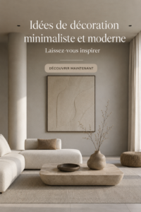 Un salon aux lignes épurées et décor minimaliste, illustrant le design moderne et apaisant.