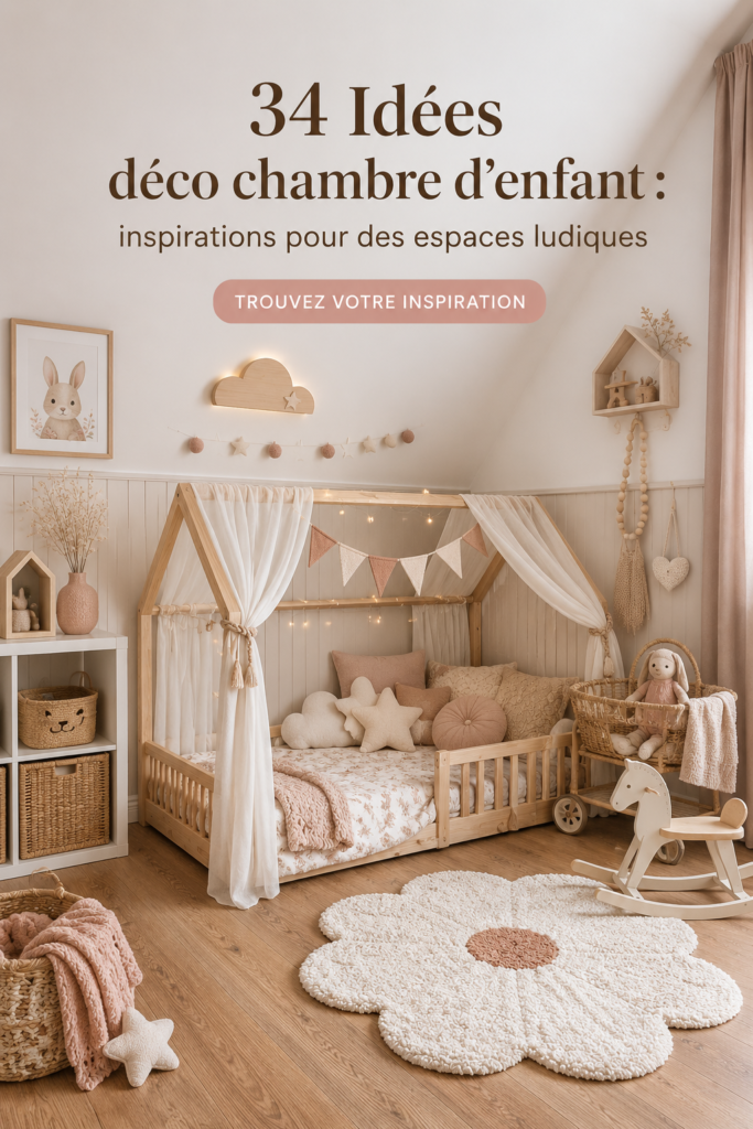 Chambre d'enfant décorée avec des couleurs vives et des meubles ludiques