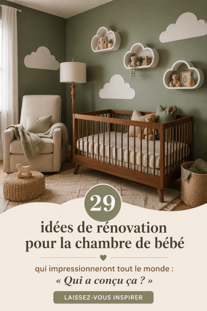 Rénovation de nursery avec des couleurs douces et un aménagement pratique.