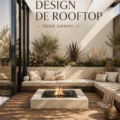 Rooftop aménagé avec des plantes, des meubles confortables et une vue dégagée sur la ville.
