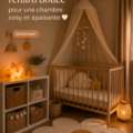 Veilleuse renard douce illuminant une chambre d'enfant
