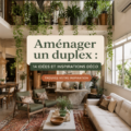 Aménagement moderne et accueillant d'un duplex avec des touches de décoration cosy.
