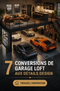 Transformation d'un garage en loft moderne avec des éléments design et pratiques