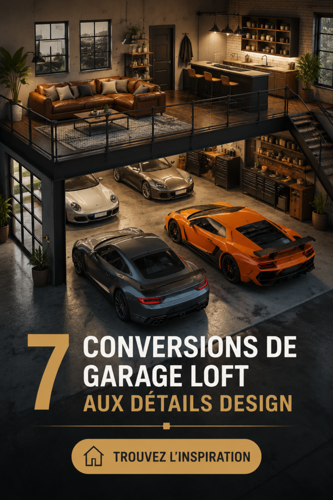 Transformation d'un garage en loft moderne avec des éléments design et pratiques