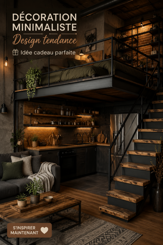 Intérieur d'une maison décorée dans un style minimaliste avec des couleurs neutres