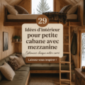 Aménagement intérieur d'une cabine avec loft chaleureux et accueillant