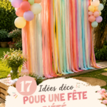 Décoration de jardin colorée pour une soirée d'été réussie