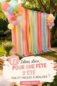 Décoration de jardin colorée pour une soirée d'été réussie