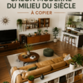 Un salon moderne avec des meubles épurés et une décoration chaleureuse