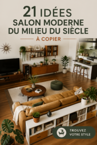 Un salon moderne avec des meubles épurés et une décoration chaleureuse