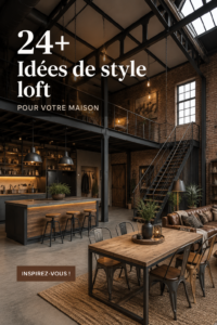Un intérieur chic de style loft avec des murs en briques apparentes et des meubles modernes.