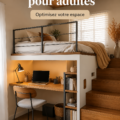 Lit superposé moderne dans une chambre élégante pour adultes