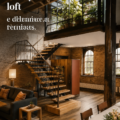Loft moderne avec jardin sur le toit et terrasse accueillante, créant une ambiance chaleureuse.