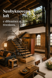 Loft moderne avec jardin sur le toit et terrasse accueillante, créant une ambiance chaleureuse.