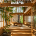 Une maison japonaise moderne avec une décoration minimaliste et harmonieuse.