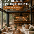 Maison de campagne moderne avec un charme chaleureux, entourée de verdure