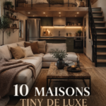 Une maison miniature luxueuse au design moderne, maximisant l'espace intérieur.