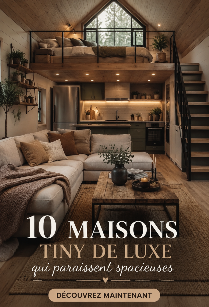 Une maison miniature luxueuse au design moderne, maximisant l'espace intérieur.