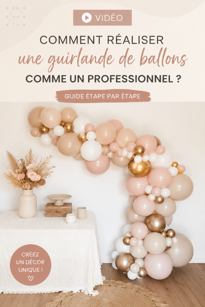 Guirlande de ballons colorés suspendue pour une fête