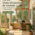 Véranda moderne intégrée à un bureau lumineux