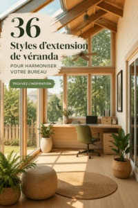 Véranda moderne intégrée à un bureau lumineux